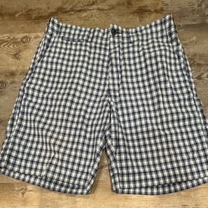 U.S. Polo Assn. Blue and White Flat Shorts Golf Mens 33
